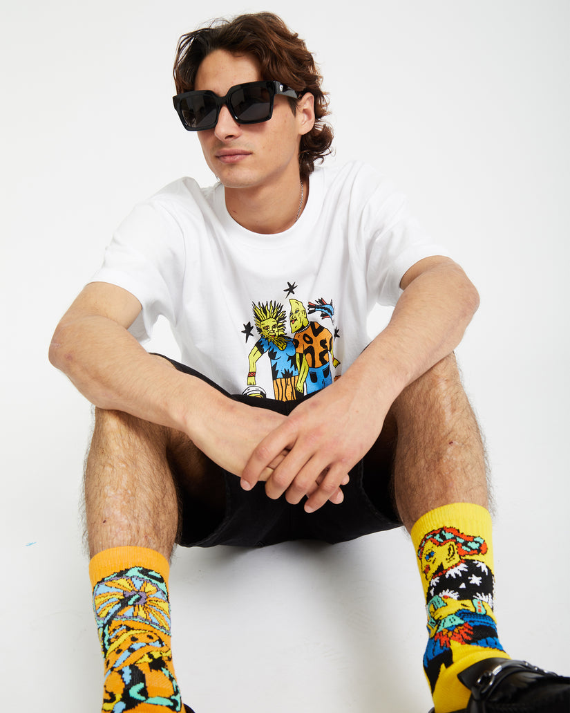 Featured Artist Bob Mollema 3 Loose Short Sleeve Tee - White