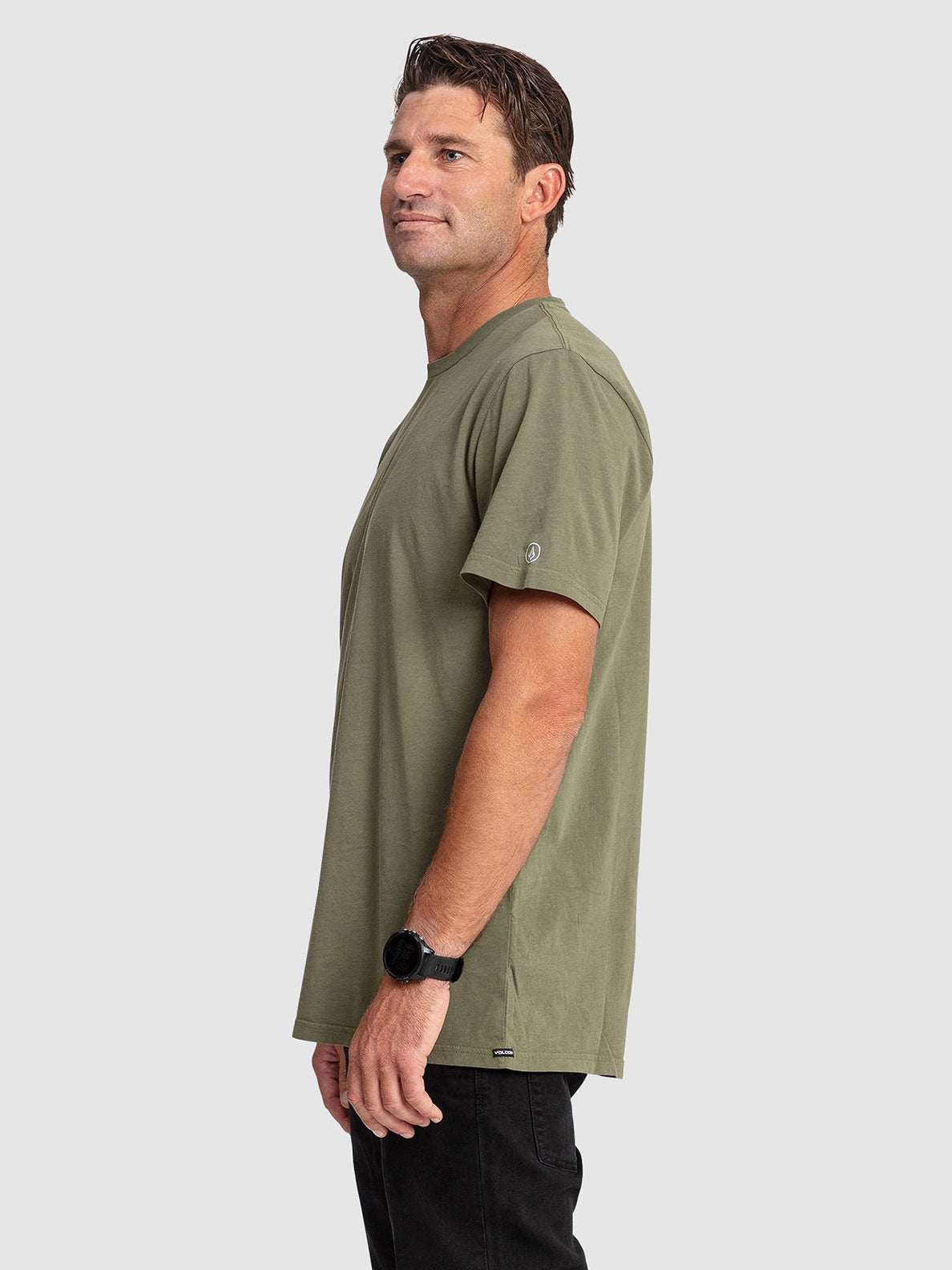 Aus Wash Short Sleeve T-Shirt - Army Green Combo