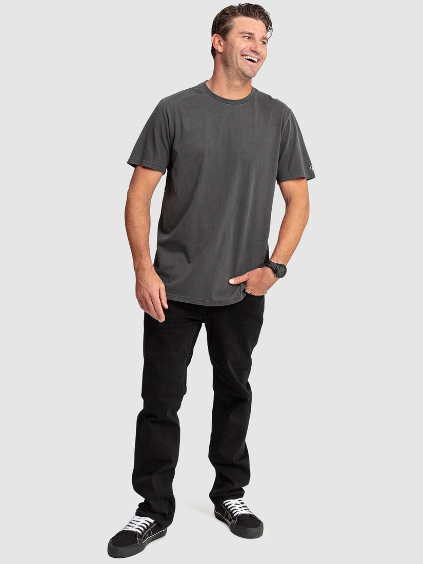 Aus Wash Short Sleeve Tee - Black