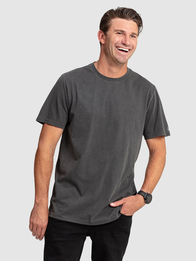 Aus Wash Short Sleeve Tee - Black
