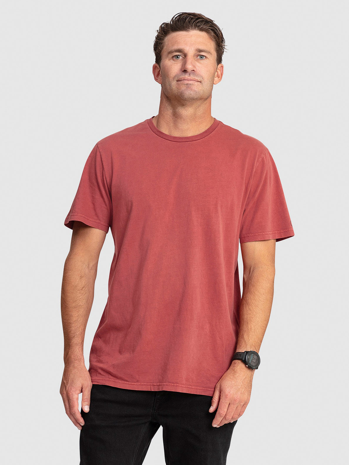 Aus Wash Short Sleeve T-Shirt - Rust