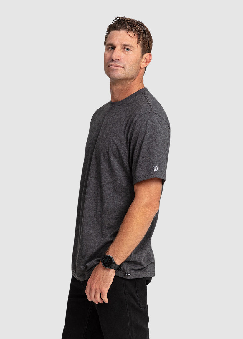 Aus Solid Short Sleeve Tee - Charcoal Heather