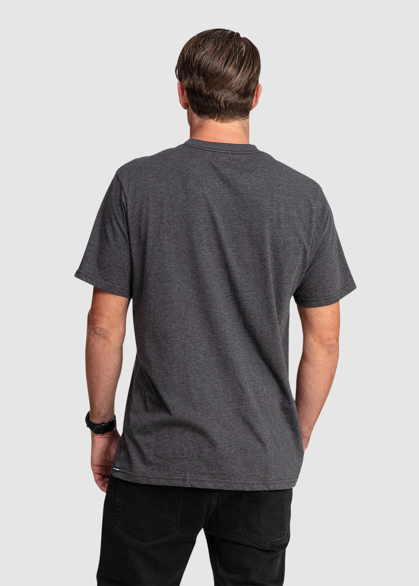 Aus Solid Short Sleeve Tee - Charcoal Heather