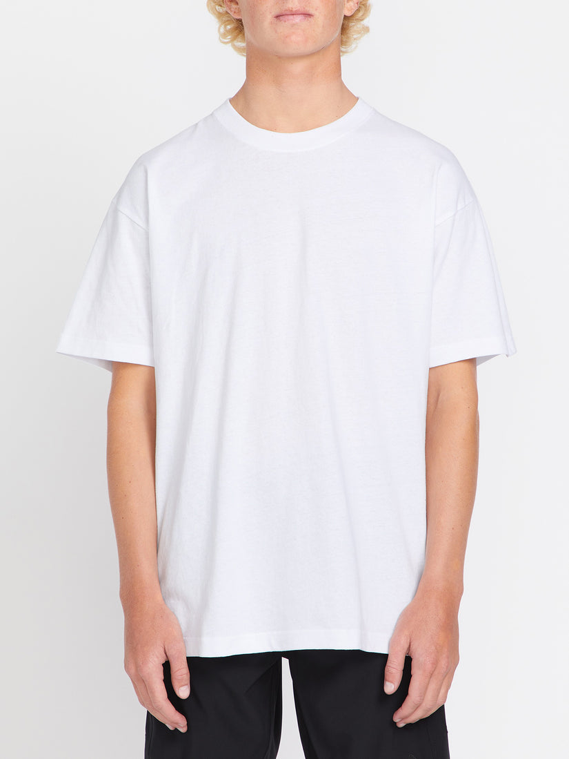 Solid Loose Short Sleeve Tee - White