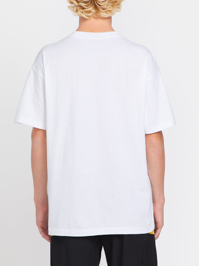 Solid Loose Short Sleeve Tee - White