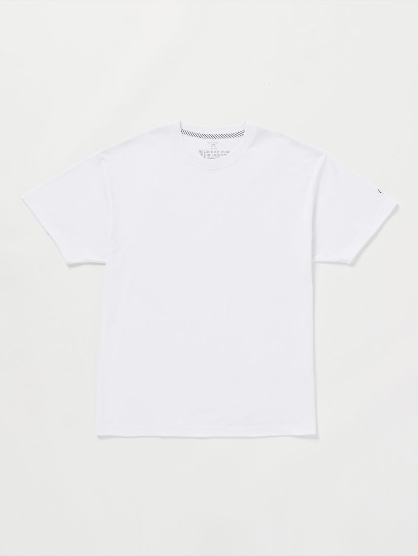 Solid Loose Short Sleeve Tee - White