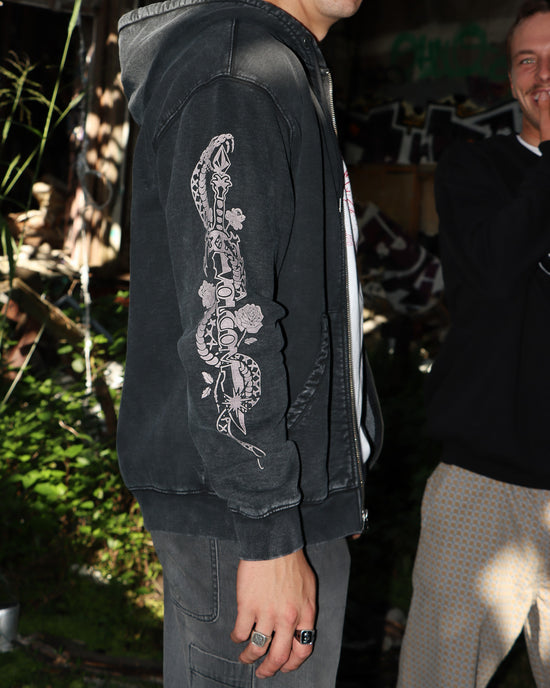 Mens Die By The Stone Zip Up Hoodie