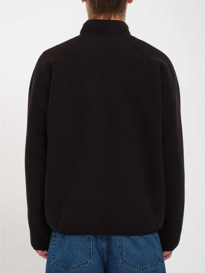 Runtime Grid Zip Fleece - Black