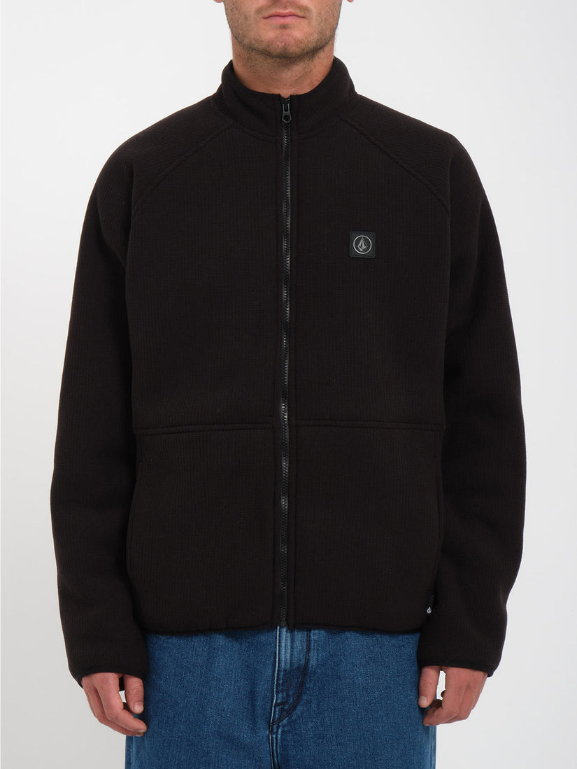 Runtime Grid Zip Fleece - Black