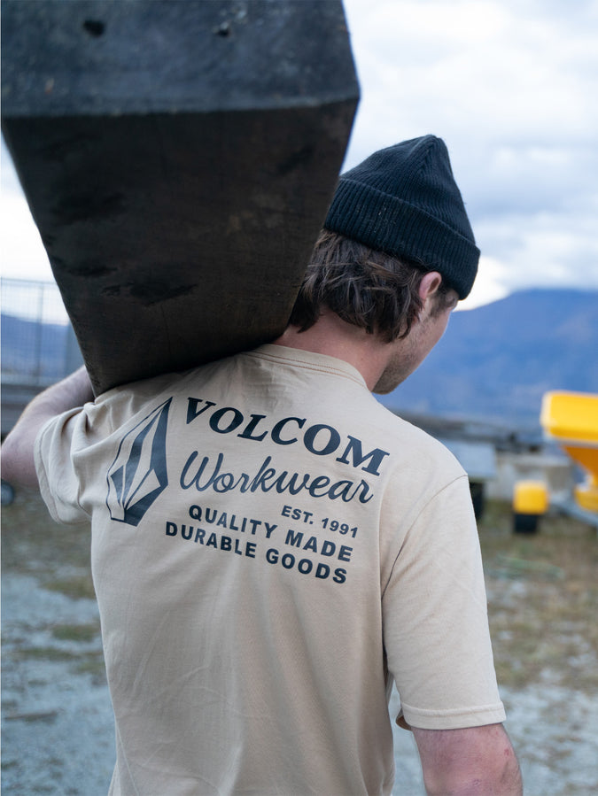 Volcom Workwear Short Sleeve Tee - Gravel