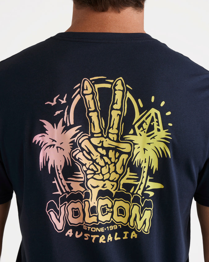 Peace Out Short Sleeve Tee - Navy