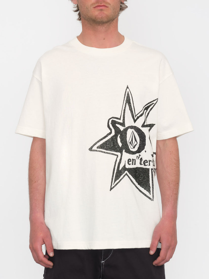 Volcom Entertainment Stone Burst Short Sleeve Tee - Off White