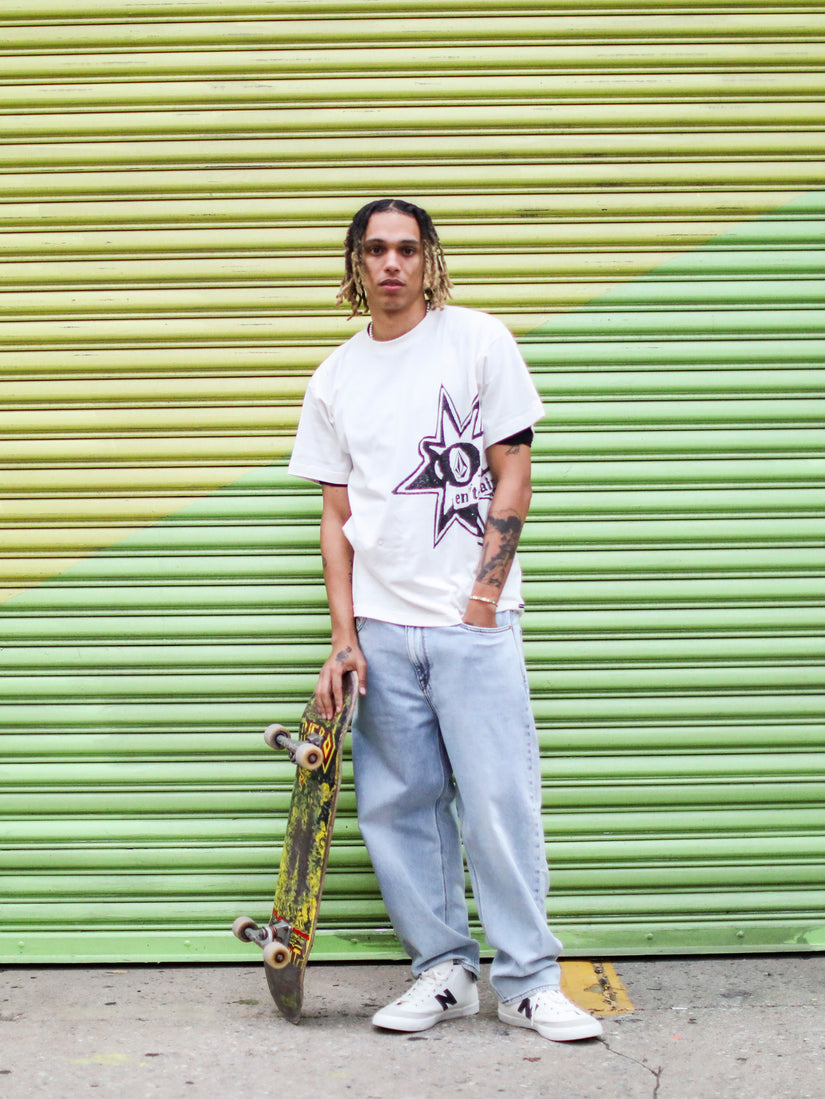 Volcom Entertainment Stone Burst Short Sleeve Tee - Off White