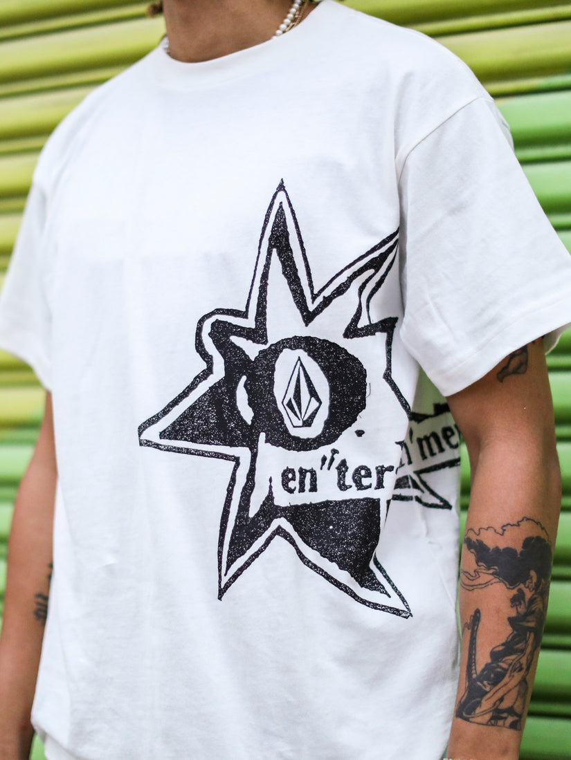Volcom Entertainment Stone Burst Short Sleeve Tee - Off White