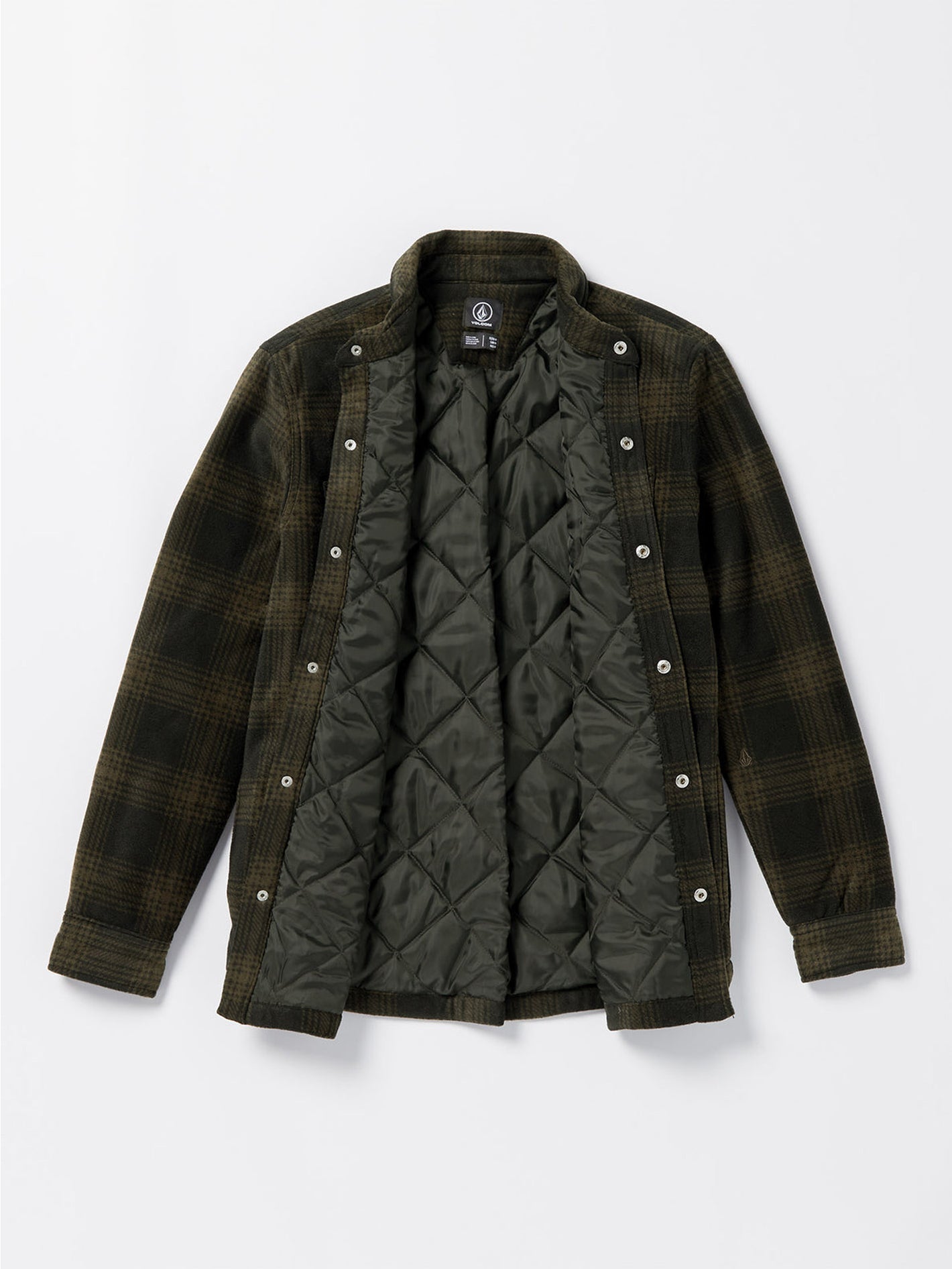 VOLCOM BOWER POLAR FLEECE 中綿入りジャケット　CPO Volcom Men's Bowered Long Sleeve Lined Polar Fleece Coaches