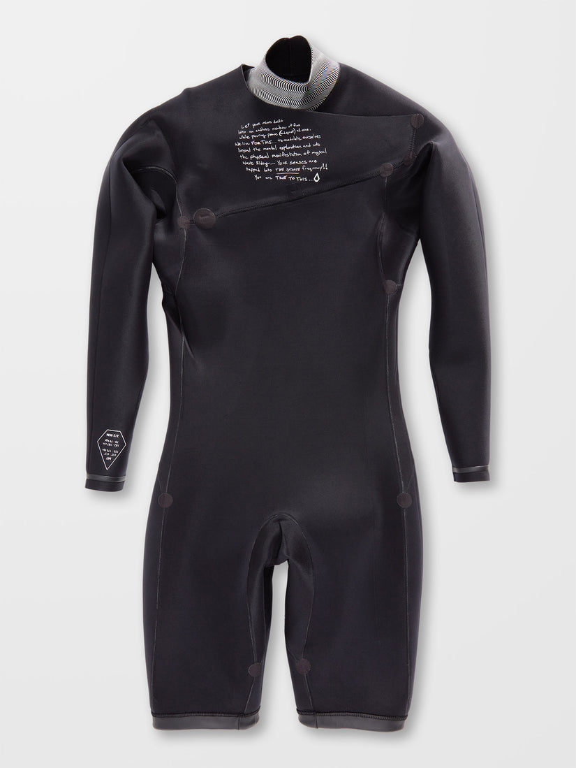 Modulator 2/2mm Long Arm Chest Zip Wetsuit - Black