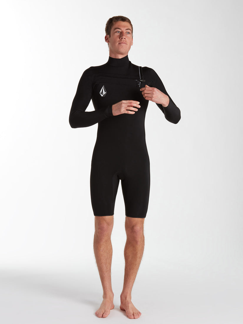 Modulator 2/2mm Long Arm Chest Zip Wetsuit - Black