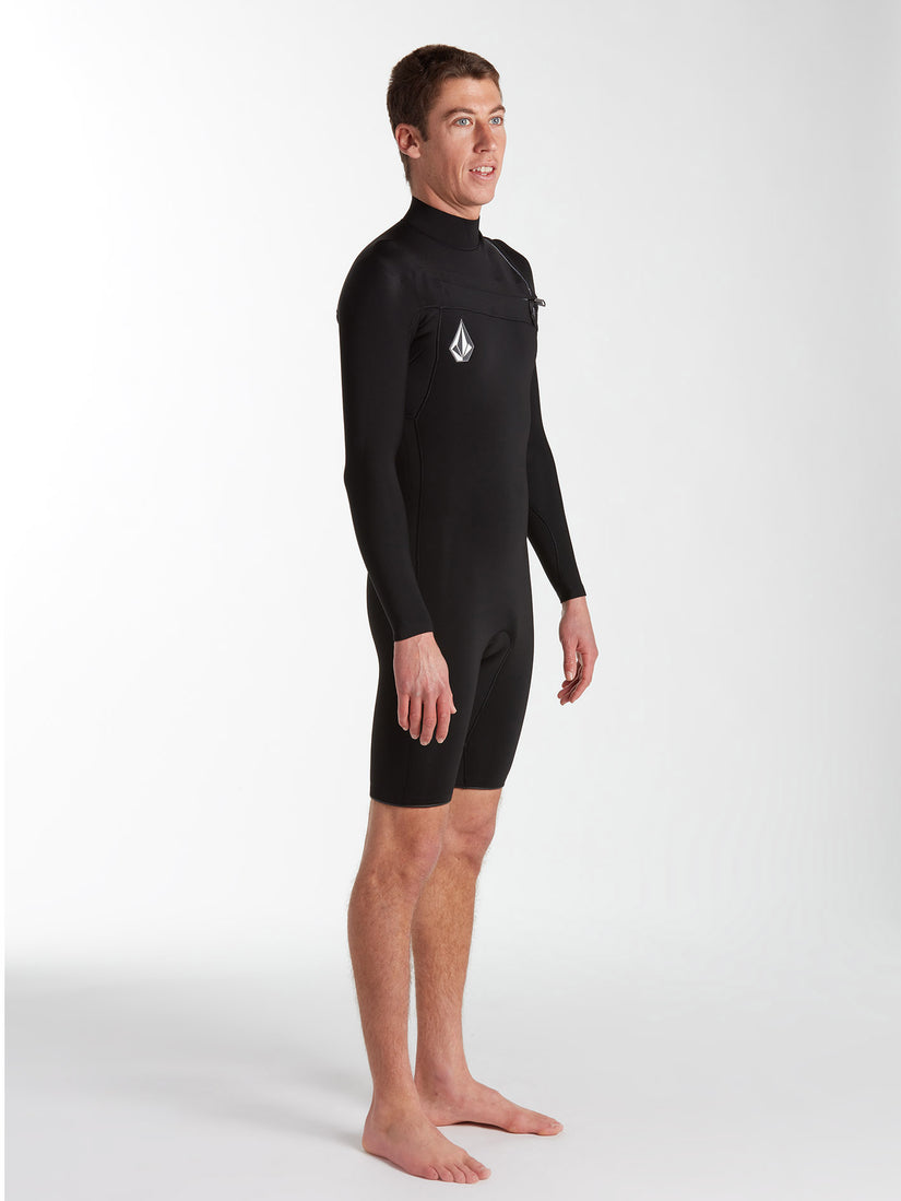 Modulator 2/2mm Long Arm Chest Zip Wetsuit - Black