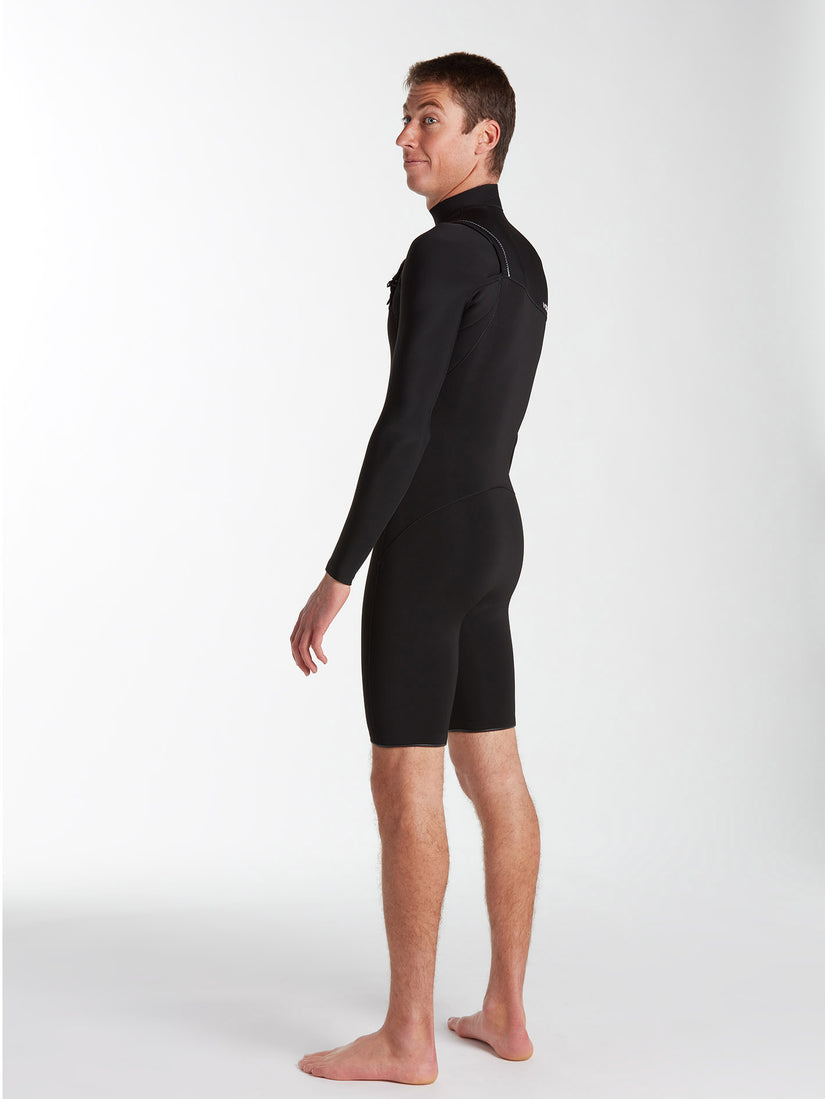 Modulator 2/2mm Long Arm Chest Zip Wetsuit - Black