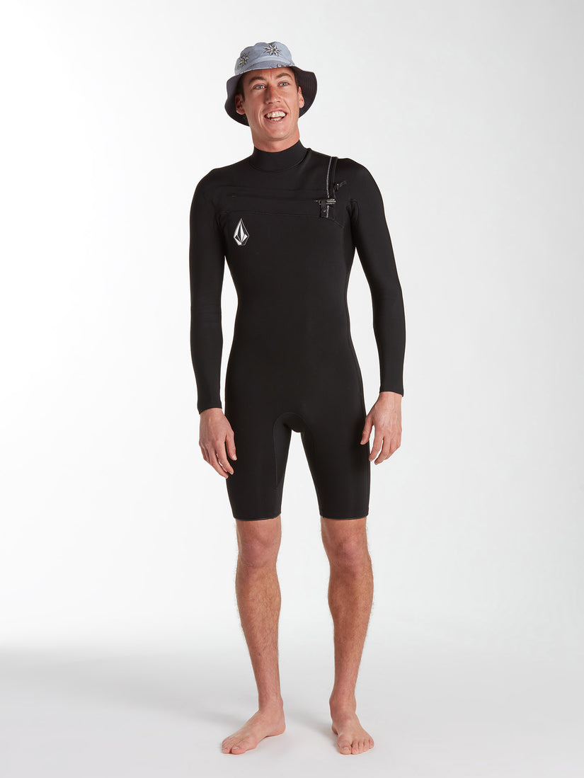 Modulator 2/2mm Long Arm Chest Zip Wetsuit - Black