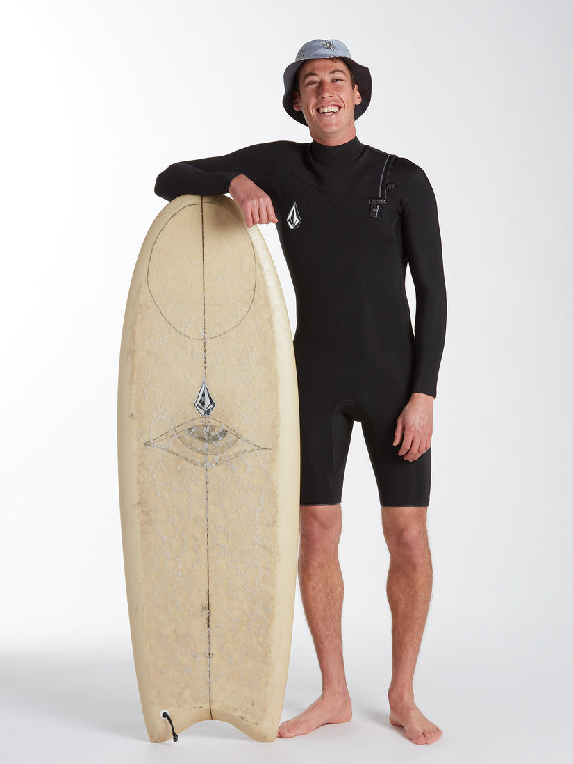 Modulator 2/2mm Long Arm Chest Zip Wetsuit - Black