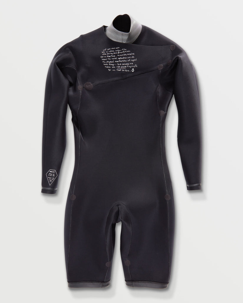Modulator 2/2mm Long Arm Chest Zip Wetsuit - Black