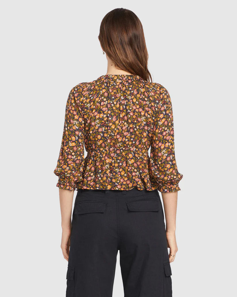 Blossom Binge Top - Vintage Black