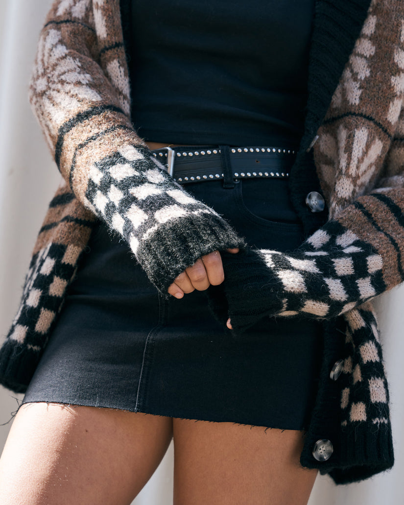 Rent Free Cardigan - Vintage Brown
