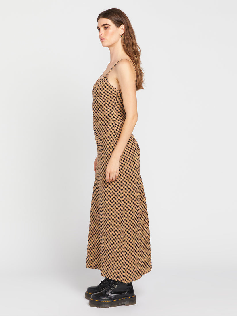 Slippy Dress - Chestnut Brown