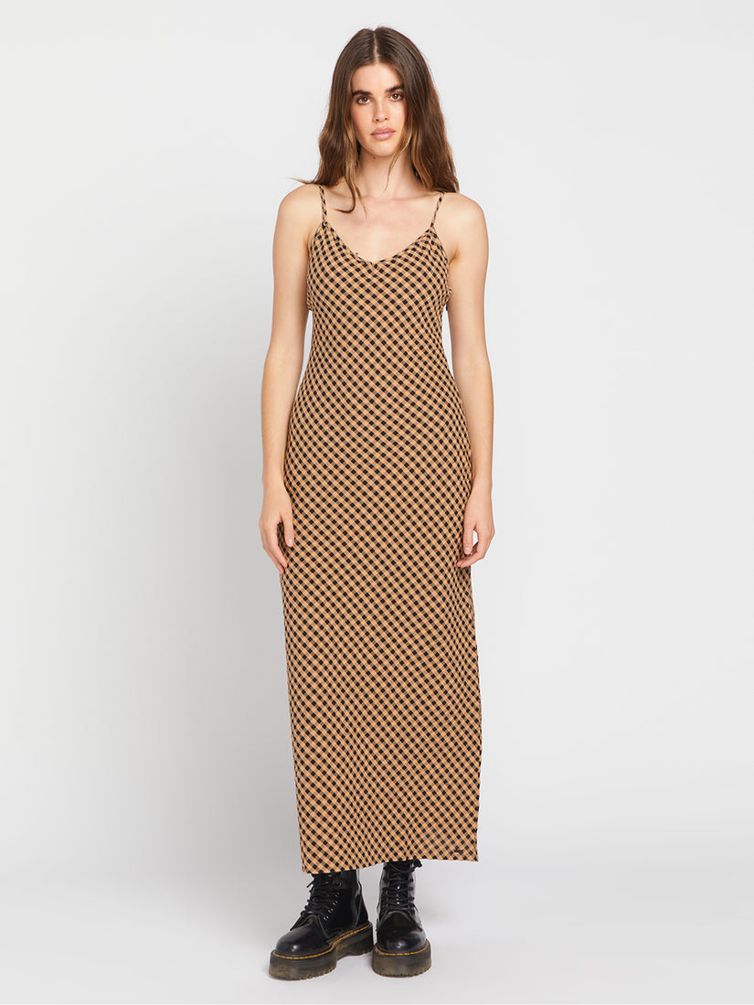 Slippy Dress - Chestnut Brown