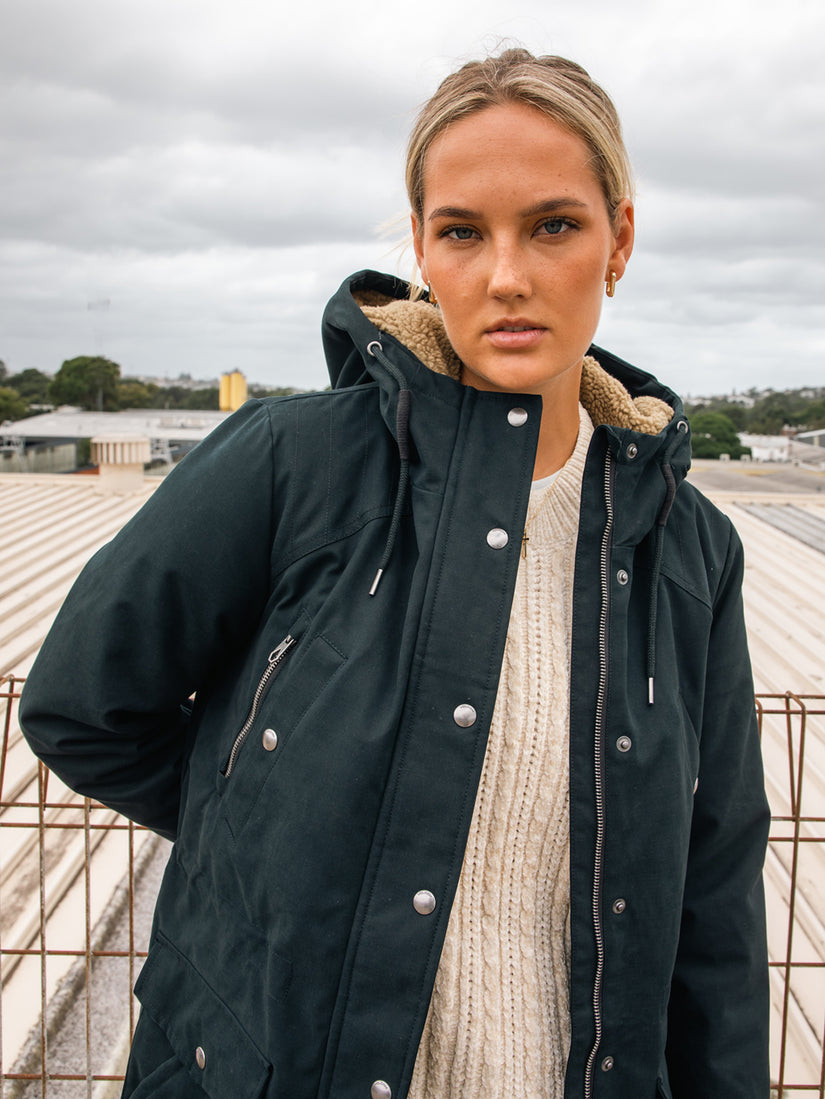 Walk On By 5K Parka Jacket - Black