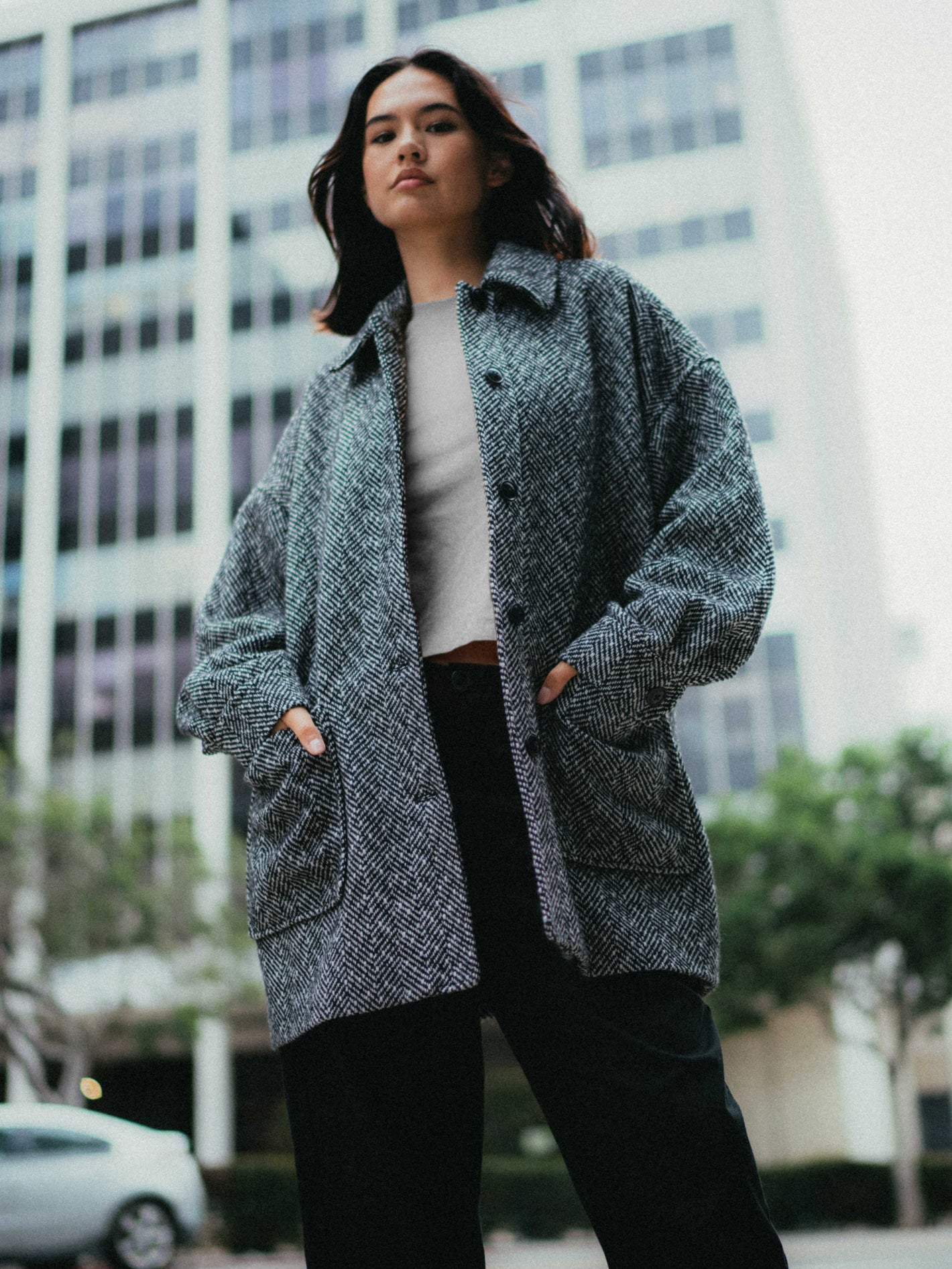 heather grey coat