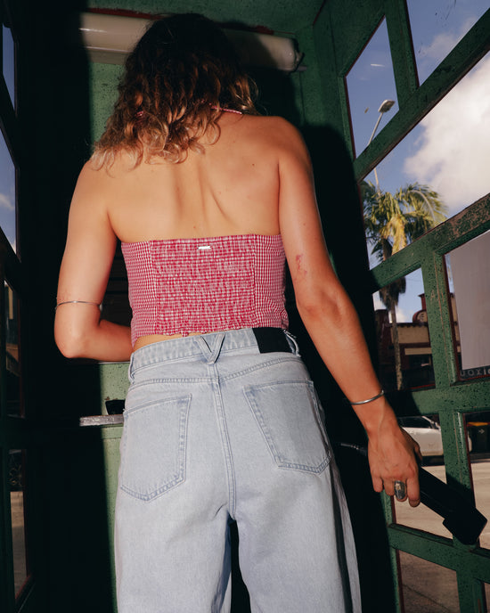 Womens Stoned Boyfriend High Rise Denim Jeans