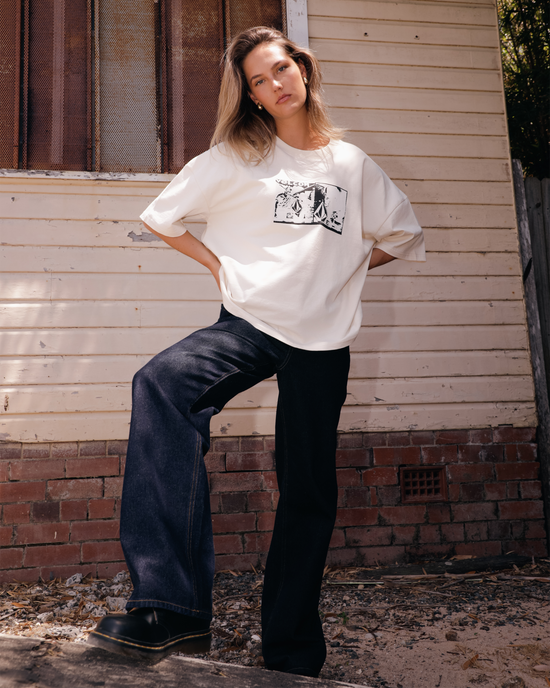 Womens Stoned Boyfriend High Rise Jeans