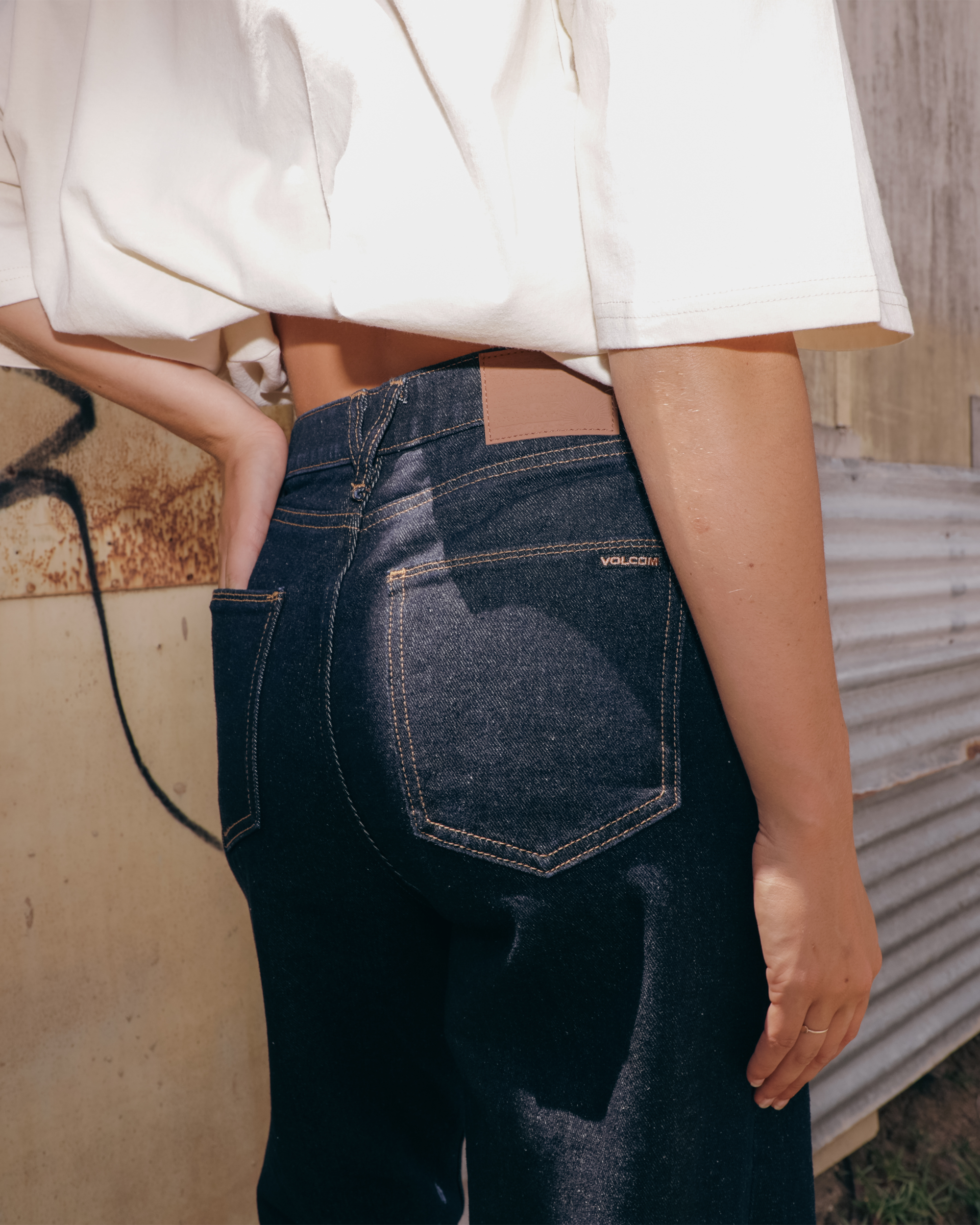 Womens Stoned Boyfriend High Rise Jeans