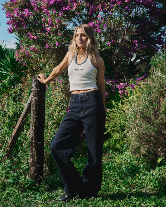 Womens Stoned BF High Rise Denim Jeans