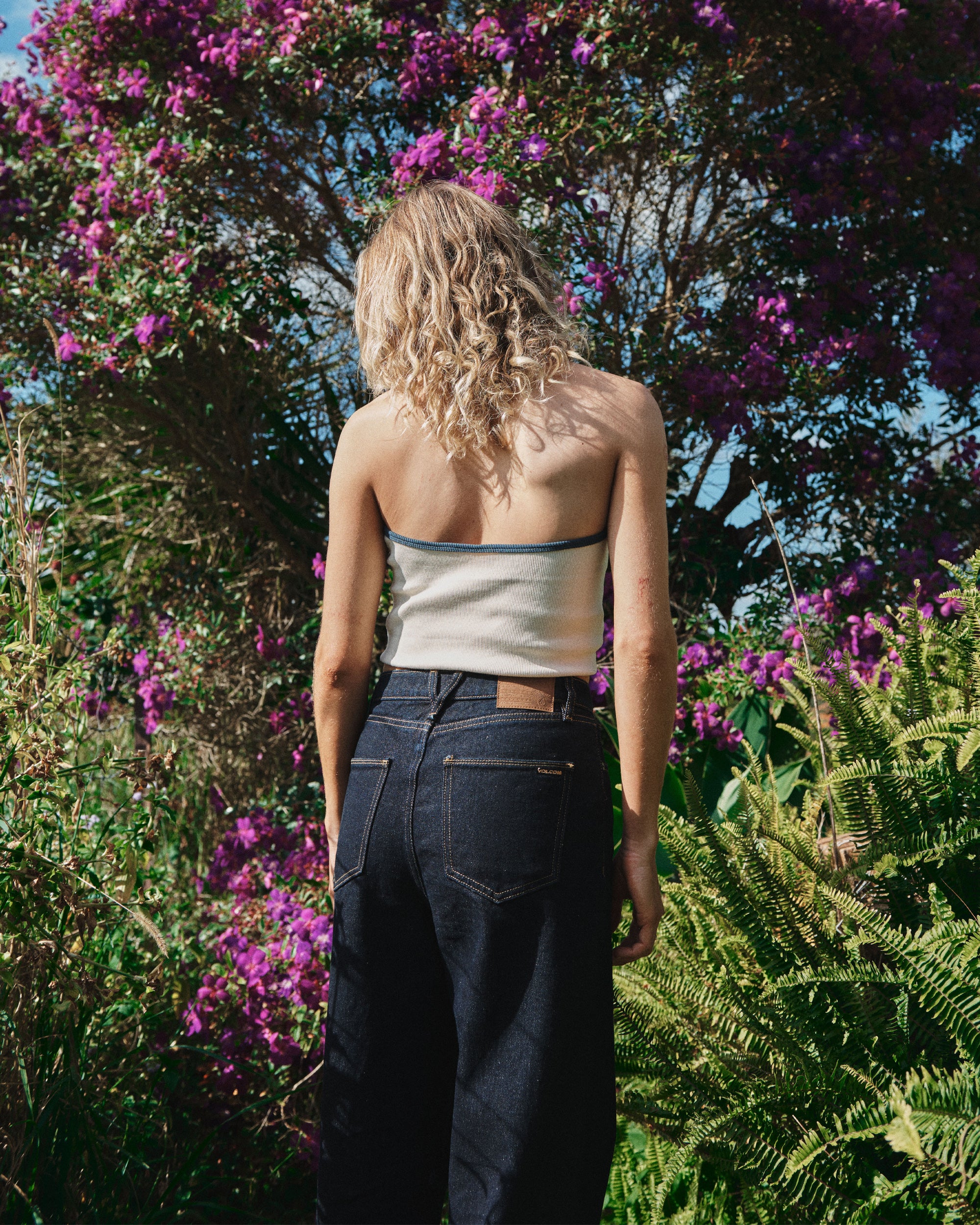 Womens Stoned BF High Rise Denim Jeans