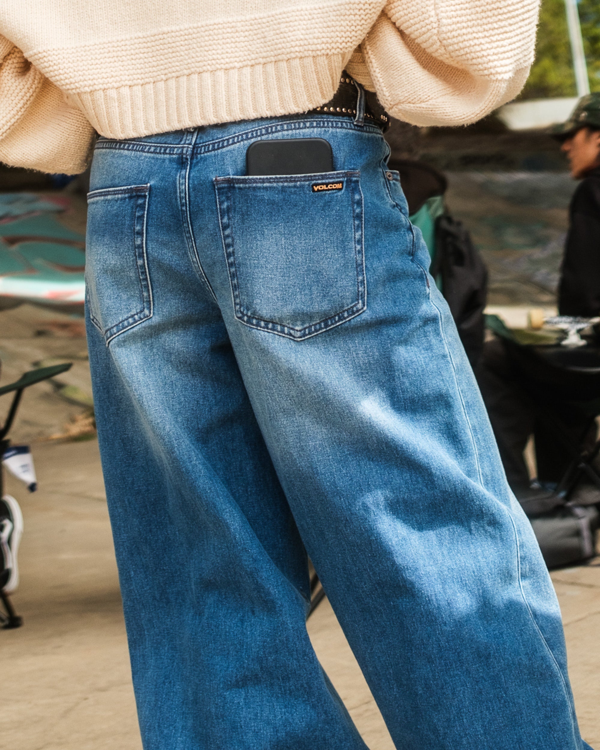 Womens Stoned Boyfriend Low Rise Denim Jeans