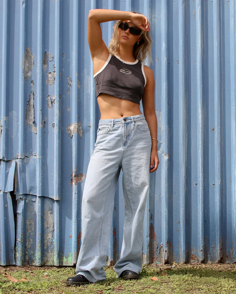 Stoned Boyfriend Hirise Jeans - Blue Bird