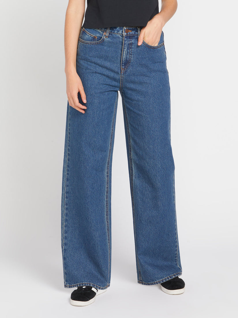 Stoned Boyfriend Hirise Jeans - Indigo Ridge Wash