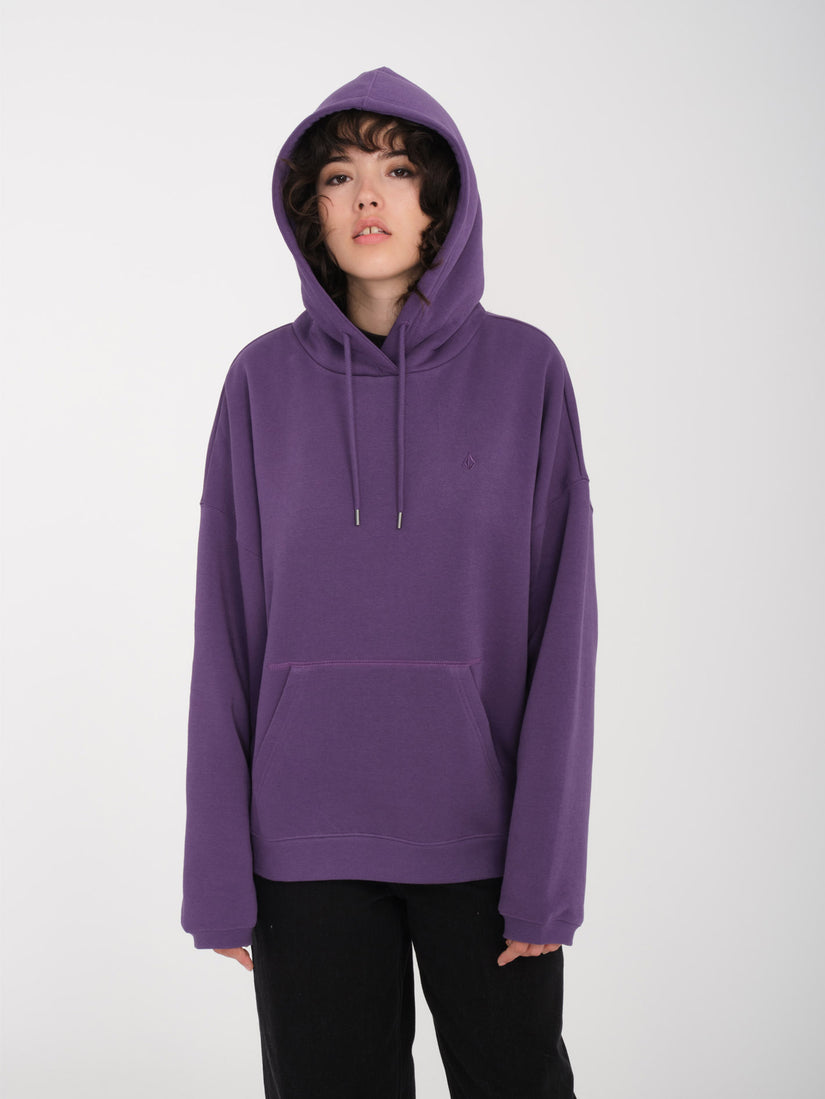 Stone Heart Up Hoodie - Deep Purple