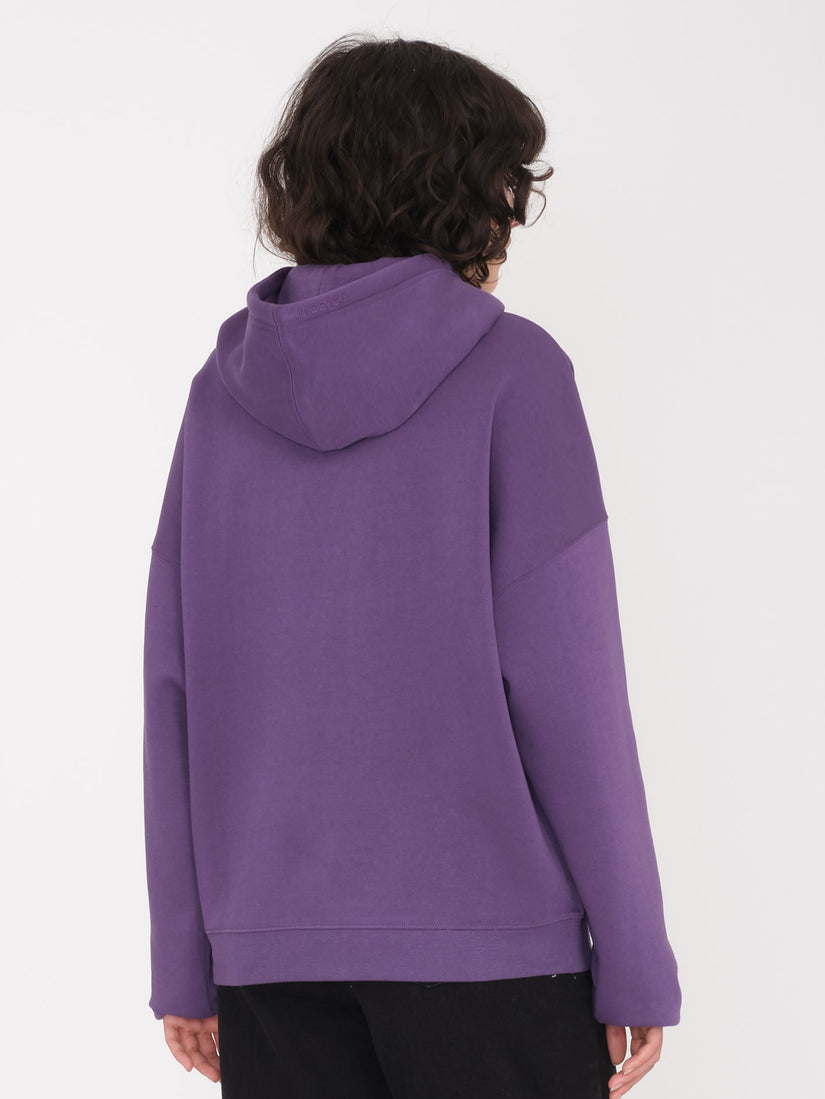 Stone Heart Up Hoodie - Deep Purple