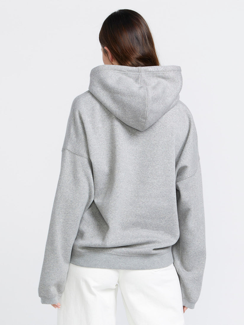 Stone Heart Up Hoodie - Heather Grey