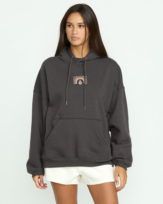 Stone Art Up Hoodie - Vintage Black