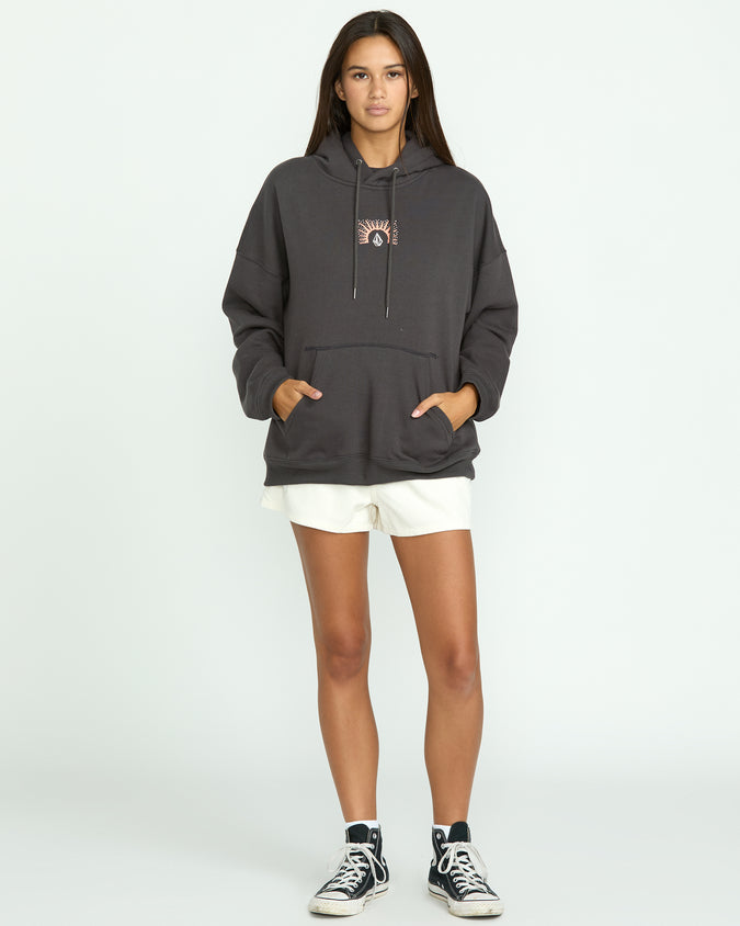 Stone Art Up Hoodie - Vintage Black