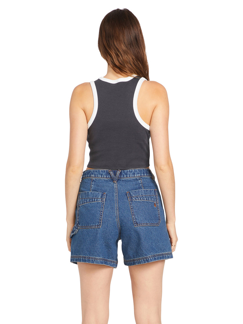 Fun Fever Rib Tank - Vintage Black