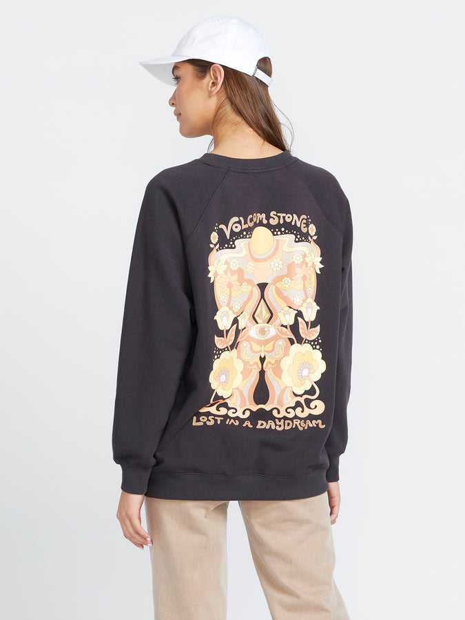 Sun Keep Magic Boyfriend Crew Fleece - Vintage Black
