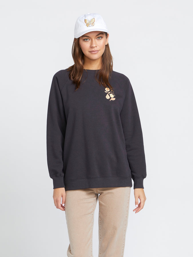 Sun Keep Magic Boyfriend Crew Fleece - Vintage Black