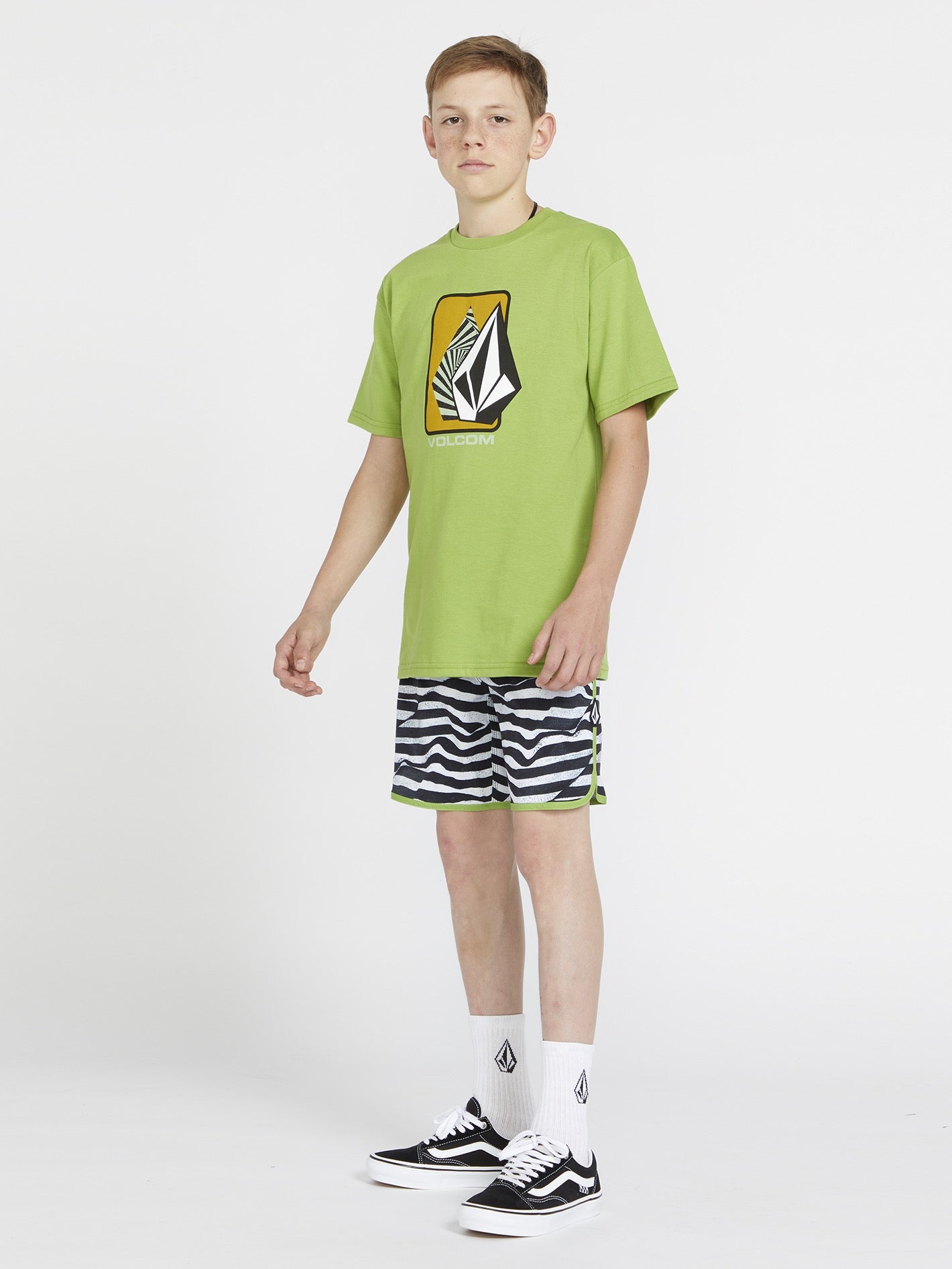 Boys Youth Funday Mod Scallop Boardshort Black