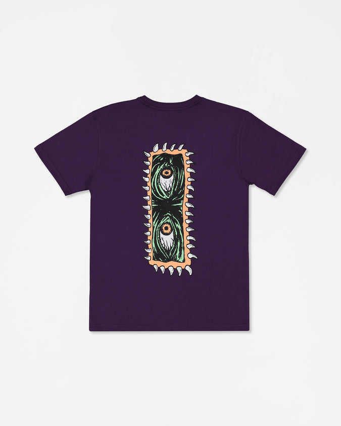 Big Youth Eye Rust Loose Short Sleeve Tee - Grape Royale
